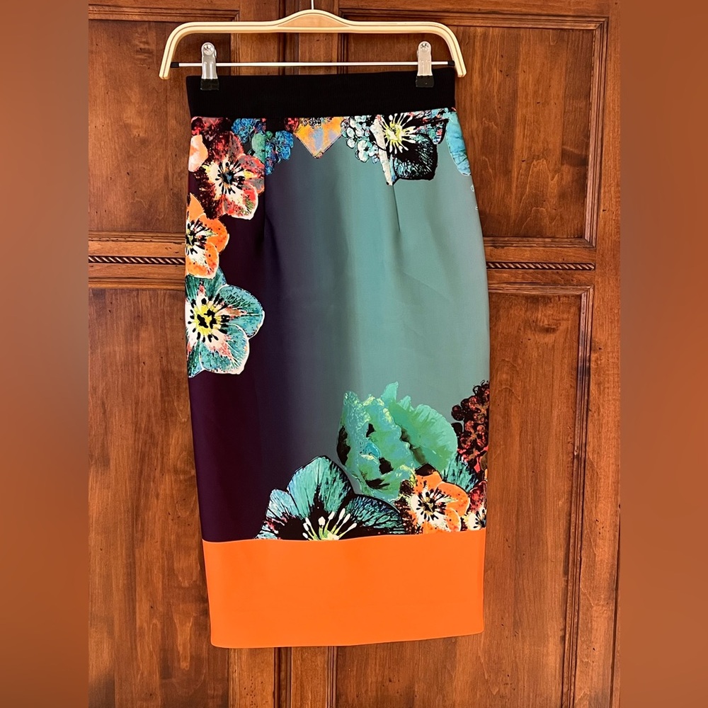 Milly Multicolor Floral Pencil Skirt